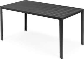 Stół ogrodowy polywood dla 6 osób Sorelia 156x78 cm, szary