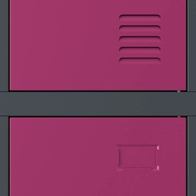 Szafa szkolna 6-skrytkowa Igor 90x45x185 cm antracyt/fuksja