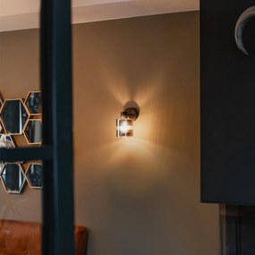 Plafon / Reflektorek / Spot / Spotow / Lampy sufitowe art deco czarny z przydymionym szkłem regulowany - Laura ArtDeco Oswietlenie wewnetrzne
