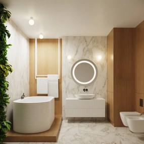 Plafon HALO biały IP44 ryflowany SOLLUX  LIGHTING