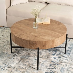 Stolik Kawowy BELIEF 79,5 cm Dąb Nowoczesny Loft