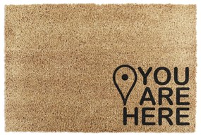 Wycieraczka z włókna kokosowego 40x60 cm You Are Here – Artsy Doormats