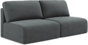 Otwarta Sofa 3-osobowa z funkcją spania - z tkaniny strukturalnej - szary - KONA