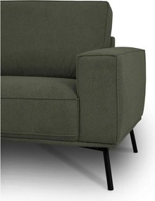 Ciemnozielony narożnik z tkaniny szenilowej (lewostronny/w kształcie litery L) Amsterdam – Scandic