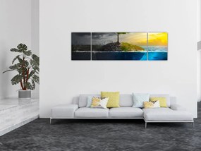 Obraz przedstawiający dwie strony (170x50 cm)