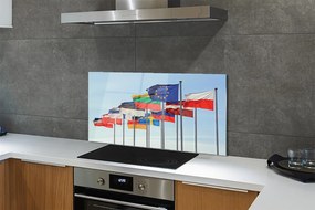 Panel szklany do Kuchni Morze Narodowych Flag