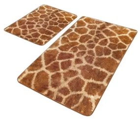 Brązowe aksamitne dywaniki łazienkowe zestaw 2 szt. 60x100 cm – Mila Home