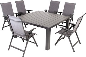 Doppler PRATO YELMO ALU zestaw mebli ogrodowych 6+1