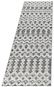 Dywan nowoczesny 3D La Casa szaro-kremowy 80 cm x 250 cm