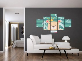 Obraz - Niedźwiadek w lesie (125x70 cm)