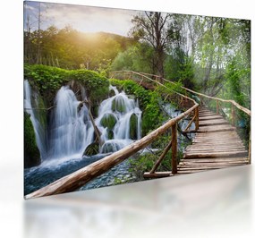 Obraz na szkle - Jeziora Plitwickie (70x50 cm)