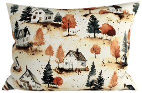 Zestaw 2 sztuk dekoracyjnych poszewek na poduszki AUTUMN VILLAGE 50x70 cm, kolorowy