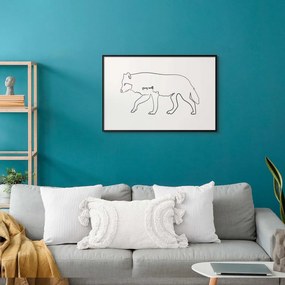 Plakat Wilk 90x60 cm z ramą czarną bez marginesu ARTGEIST B