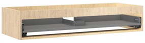 Mexen Box-A korpus szafki podumywalkowej 120 cm, 1 szuflada, dąb - 91AX0-1200-235-1-81