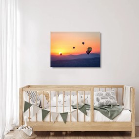 Obraz na szkle - balony na ogrzane powietrze (70x50 cm)