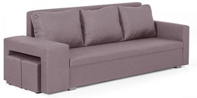 Kanapa sofa 3 os z funkcją spania MILO2 Różowy