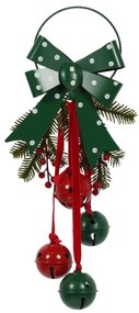 Świąteczna dekoracja z metalowymi dzwoneczkami, 29 cm