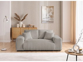 Jasnoszara sztruksowa sofa 178 cm Justin – Ropez