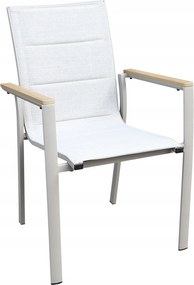 3587W-BE Krzesło Ogrodowe Beżowe 56x65x88 cm Beżowa Szybkoschnąca Tkanina Nowoczesny