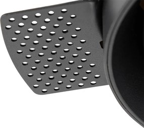 Nowoczesny reflektor wnękowy czarny GU10 AR111 okrągły bez kołnierza - Oneon Honey