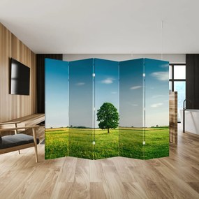 Parawan - Drzewo na łące (210x170 cm)
