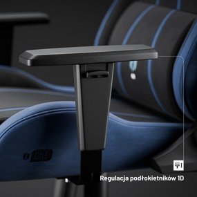 Fotel gamingowy materiałowy Diablo X-One 2.0 Normal Size, Night Blue