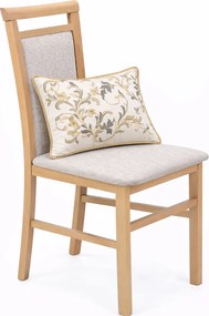 Drewniane krzesło w stylu klasycznym dąb artisan + beżowy H2-R85