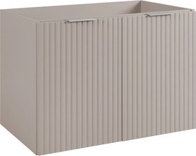 Szafka łazienkowa z drzwiami, Kaszmir + srebrny uchwyt, 80 x 57 x 46 cm