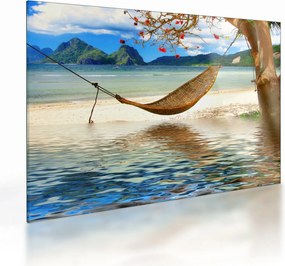 Obraz na szkle - Relaks na plaży (70x50 cm)