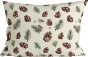 Bawełniana poszewka na poduszkę PINE CONES 50x70 cm, kolorowa