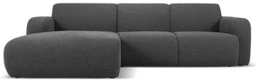 Ciemnoszary narożnik z materiału bouclé (lewostronny) Molino – Micadoni Home