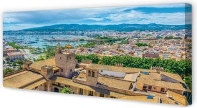 Obraz na płótnie Portowy Urok Hiszpańskiego Miasta