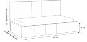 Łóżko dziecięco-młodzieżowe BALLA - 100x200