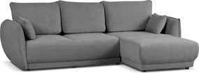 Narożnik prawy Loren z funkcją spania 255x165x91 cm – tkanina Raven 7 szara