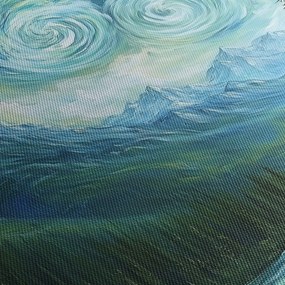 Obraz - Krajobraz z nutą Van Gogha (z zegarem) (90x30 cm)