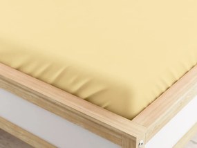 PrzytulneMieszkanie.pl Elastyczne prześcieradło z mikrofibry kremowe 90 x 200 cm