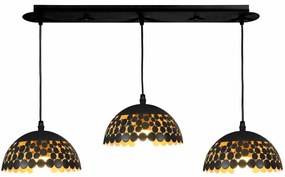 Lampa wisząca LISA BLACK 3xE27, potrójna, czarna
