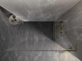 Mexen Lunar L ścianka prysznicowa Walk-in prawa 60 x 200 cm, transparent 8 mm, złota - 830L-060-000-50-00-P