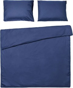 PrzytulneMieszkanie.pl PrzytulneMieszkanie.pl Bawełniana pościel CALMORA ciemnoniebieska Rozmiar pościeli: 2 szt 70 x 90 cm | 160 x 220 cm