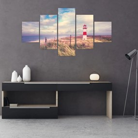 Obraz - Czerwona latarnia morska (125x70 cm)