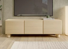 Szafka RTV Zissa 3D 150 cm – nowoczesna szafka pod telewizor, dąb Vicenza, bez uchwytów