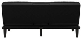 Czarna rozkładana sofa z imitacji skóry 191 cm Maine – Støraa