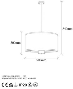 Lampa wisząca Way - 11650, złoty