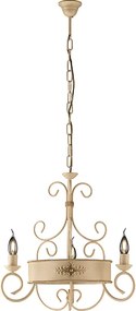 Żyrandol Baltimora z trzema światłami, lakierowany na kolor kości słoniowej, wykończenie decape, 113 x 54 cm BL183-3-AV