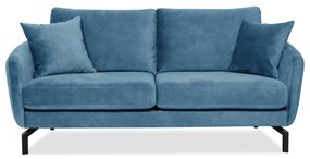 Niebieska sofa z aksamitnym obiciem Scandic Magic, szer. 190 cm