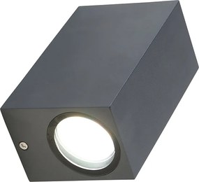 Inteligentna lampa ścienna ciemnoszara IP44 z 2 żarówkami WiFi GU10 - Baleno