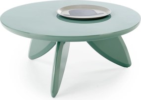 Stolik kawowy okrągły Lumis 80 cm - niebieski