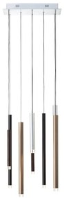 Brilliant -LED Ściemnialna lampa wisząca na lince CEMBALO LED/32W/230V chrom/czarny/brązowy