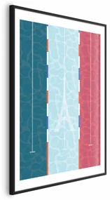 Plakat Francuski basen 29,7x42 cm z ramą czarną z marginesem ARTGEIST B