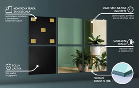 Kwadratowe płytki lustrzane samoprzylepne